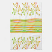 Linge De Cuisine Orange Avec Vert Et Blanc (Vertical)