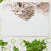 Linge De Cuisine Orange Belton Painting Dog Art (Plié)