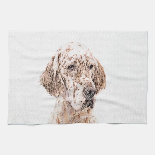 Linge De Cuisine Orange Belton Painting Dog Art (Horizontal)