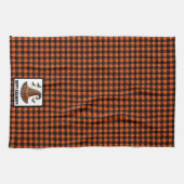 Linge De Cuisine Orange & Black Gingham Halloween Witch Hat & Bats (Horizontal)