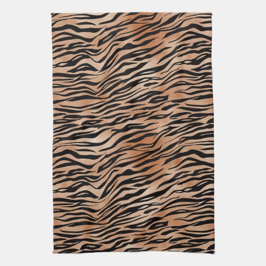 Linge De Cuisine Orange Black Tiger (Vertical)