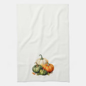 Linge De Cuisine Orange, Blanc & Vert Citrouille Automne Thème (Vertical)