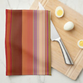 Linge De Cuisine Orange Brûlé (Quart Plié)