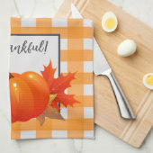 Linge De Cuisine Orange Buffalo, Citrouille De Thanksgiving, Plaid (Quart Plié)