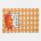 Linge De Cuisine Orange Buffalo, Citrouille De Thanksgiving, Plaid (Horizontal)