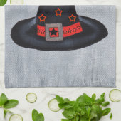 Linge De Cuisine Orange Casquette de sorcière noire Étoiles mignonn (Plié)