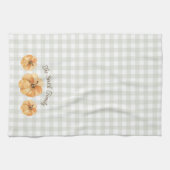 Linge De Cuisine Orange Citrouille Thanksgiving Nom de famille (Horizontal)