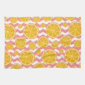 Linge De Cuisine Orange Citrus Chevron Stripes (Horizontal)