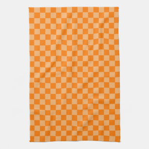 Linge De Cuisine Orange Combination Checkerboard par Shirley Taylor