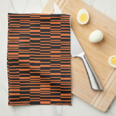 Linge De Cuisine Orange, cool, tendance, art graphique géométrique (Quart Plié)
