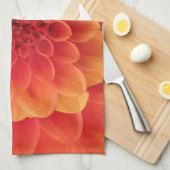 Linge De Cuisine Orange Dahlia (Quart Plié)