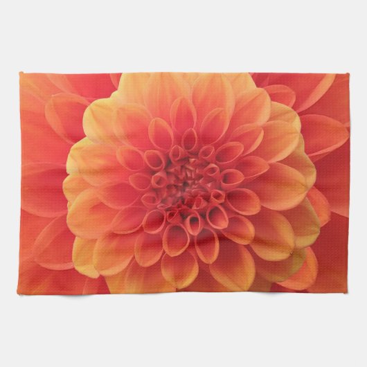 Linge De Cuisine Orange Dahlia (Horizontal)
