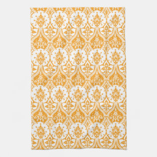 Linge De Cuisine Orange de damassé d'ananas