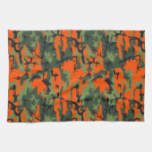 Linge De Cuisine Orange de sécurité et camouflage vert (Horizontal)