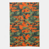 Linge De Cuisine Orange de sécurité et camouflage vert (Vertical)