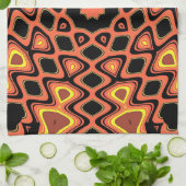 LINGE DE CUISINE ORANGE DU SOLEIL (Plié)