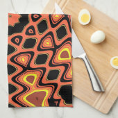 LINGE DE CUISINE ORANGE DU SOLEIL (Quart Plié)