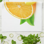 Linge De Cuisine Orange et citron (Plié)