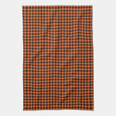 Linge De Cuisine Orange et noir de Houndstooth (Vertical)