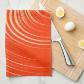 Linge De Cuisine Orange et Tan (Quart Plié)