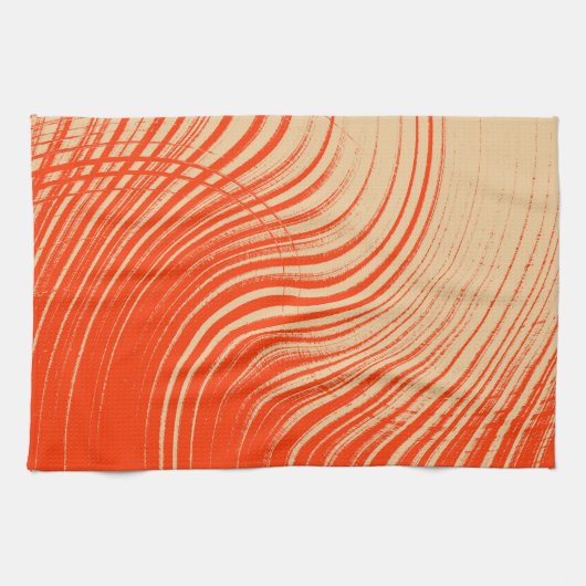 Linge De Cuisine Orange et Tan (Horizontal)