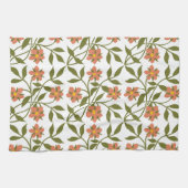 LINGE DE CUISINE ORANGE FLEURS (Horizontal)