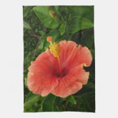 Linge De Cuisine Orange Hibiscus Fleur Tropical Floral (Vertical)
