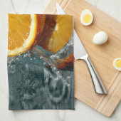 Linge De Cuisine orange juteuse positive pour l'humeur vitaminée (Quart Plié)