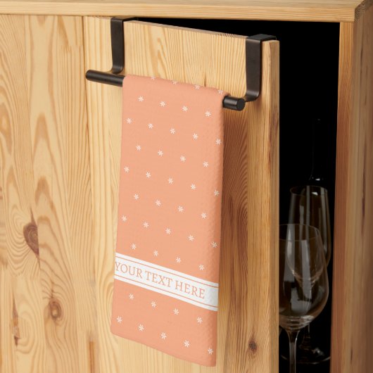 Linge De Cuisine orangé motif moderne (Pliage en tiers)