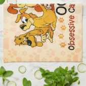 Linge De Cuisine Orange obsessive de l'OCD (Plié)