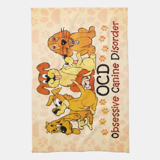 Linge De Cuisine Orange obsessive de l'OCD (Vertical)