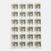 Linge De Cuisine orange, pink, yellow, and blue flowers pattern (Vertical)