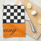 Linge De Cuisine Orange Racing Thème (Quart Plié)