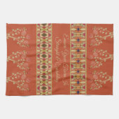 Linge De Cuisine Orange Rose Et Rouillé (Horizontal)