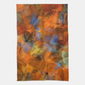 Linge De Cuisine Orange rouillé Conception abstraite moderne (Vertical)