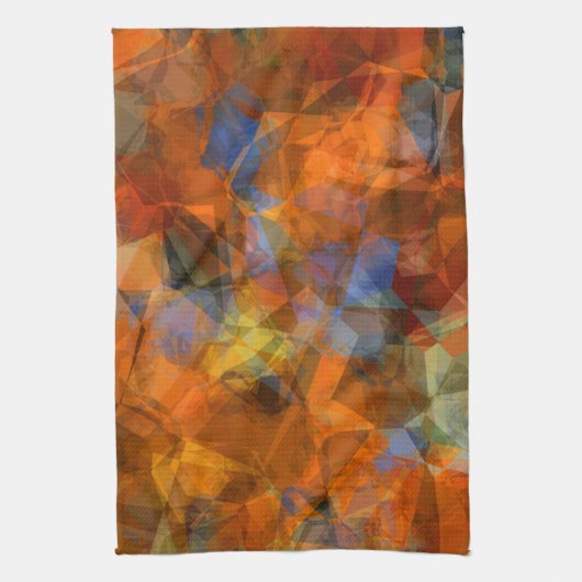 Linge De Cuisine Orange rouillé Conception abstraite moderne (Vertical)