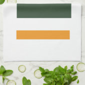 Linge De Cuisine Orange vert (Plié)