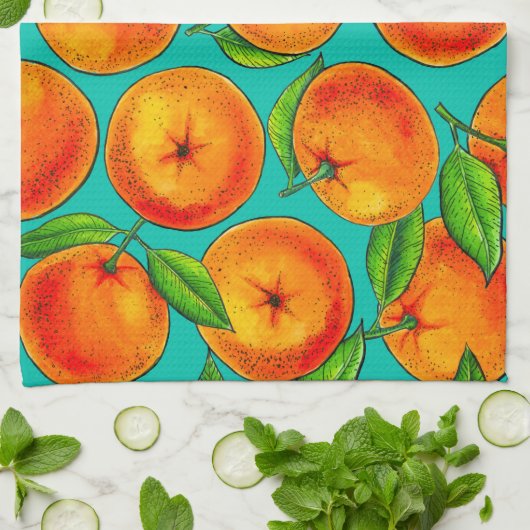 Linge De Cuisine Oranges (Plié)