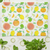 Linge De Cuisine Oranges Agrumes Fruits Pamplemousse Citrons Aquare (Plié)