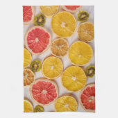 Linge De Cuisine Oranges coupées Pamplemousse et fruits Motifs Kiwi (Vertical)