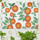 Linge De Cuisine Oranges d'été Motif d'aquarelle d'agrumes (Plié)