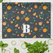 Linge De Cuisine Oranges en fleurs d'agrumes et feuillage Botanique (Plié)