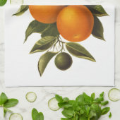 Linge De Cuisine Oranges et pavots (Plié)