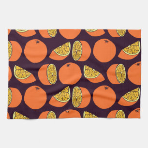 Linge De Cuisine Oranges sans couture motif, texture vintage.