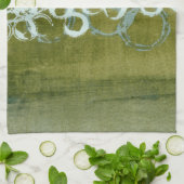 Linge De Cuisine Orbes vertes I (Plié)