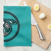 Linge De Cuisine Orca Whale, d'origine américaine, turquoise (Quart Plié)