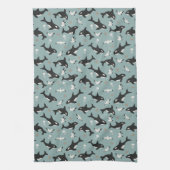 Linge De Cuisine Orca Whales (Vertical)