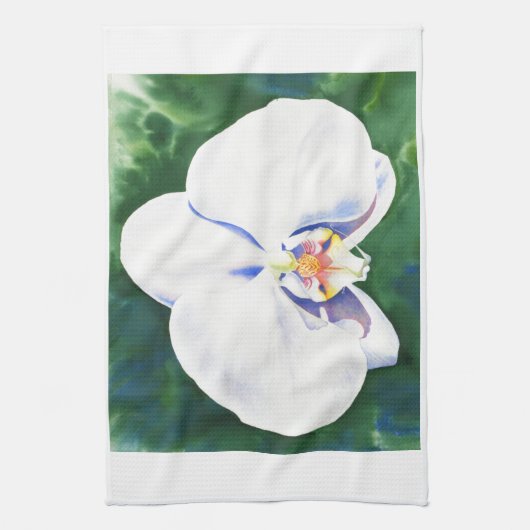 Linge De Cuisine Orchidée blanche (Vertical)