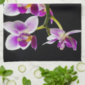 Linge De Cuisine Orchidée blanche et violette (Plié)