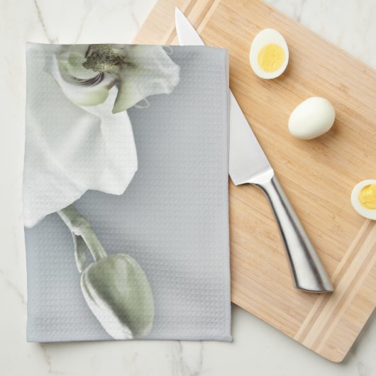 Linge De Cuisine Orchidée blanche Phaleonopsis (Quart Plié)